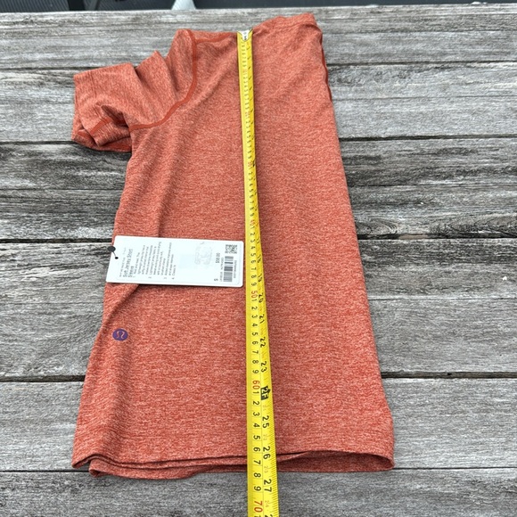 Lululemon Soft Jersey Tee Shirt Mens orange Heathered size Small NWT - Picture 4 of 7